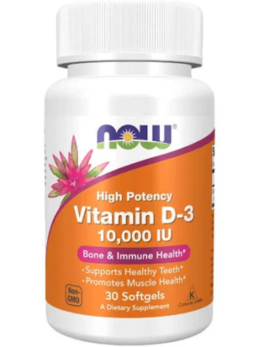 Now Vitamin D-3 10000 U.I. 30 Softgels