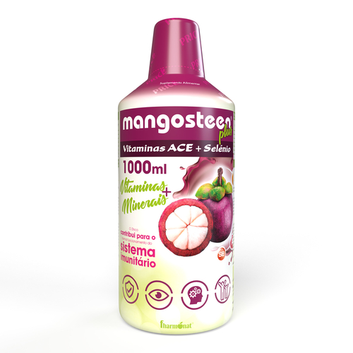 Mangosteen Plus Vitaminas ACE + Selénio – 1000ml – Fharmonat